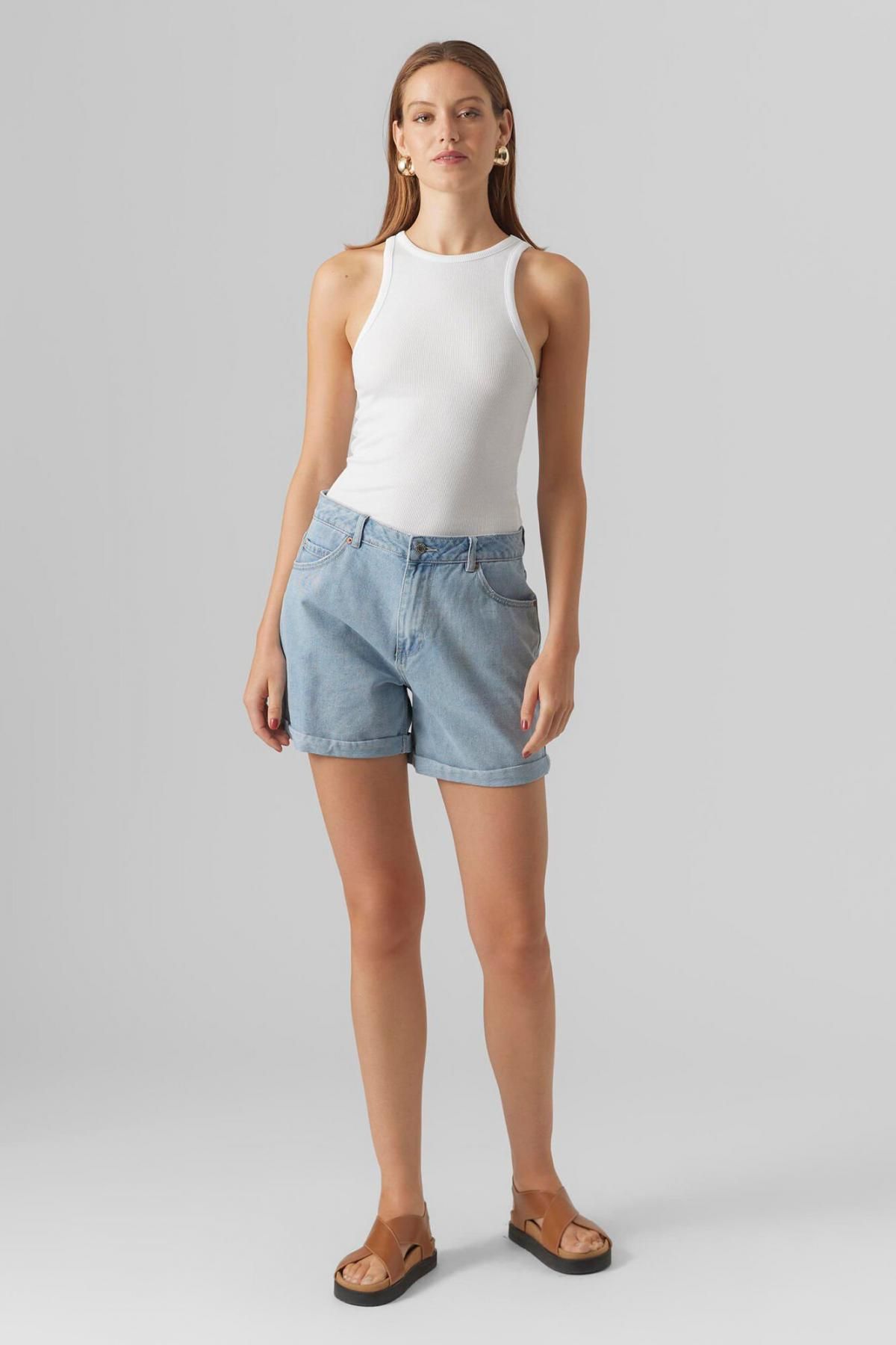 베로모다 하이웨이스트 데님 숏팬츠 5010012 AZUL - 상세 이미지 2