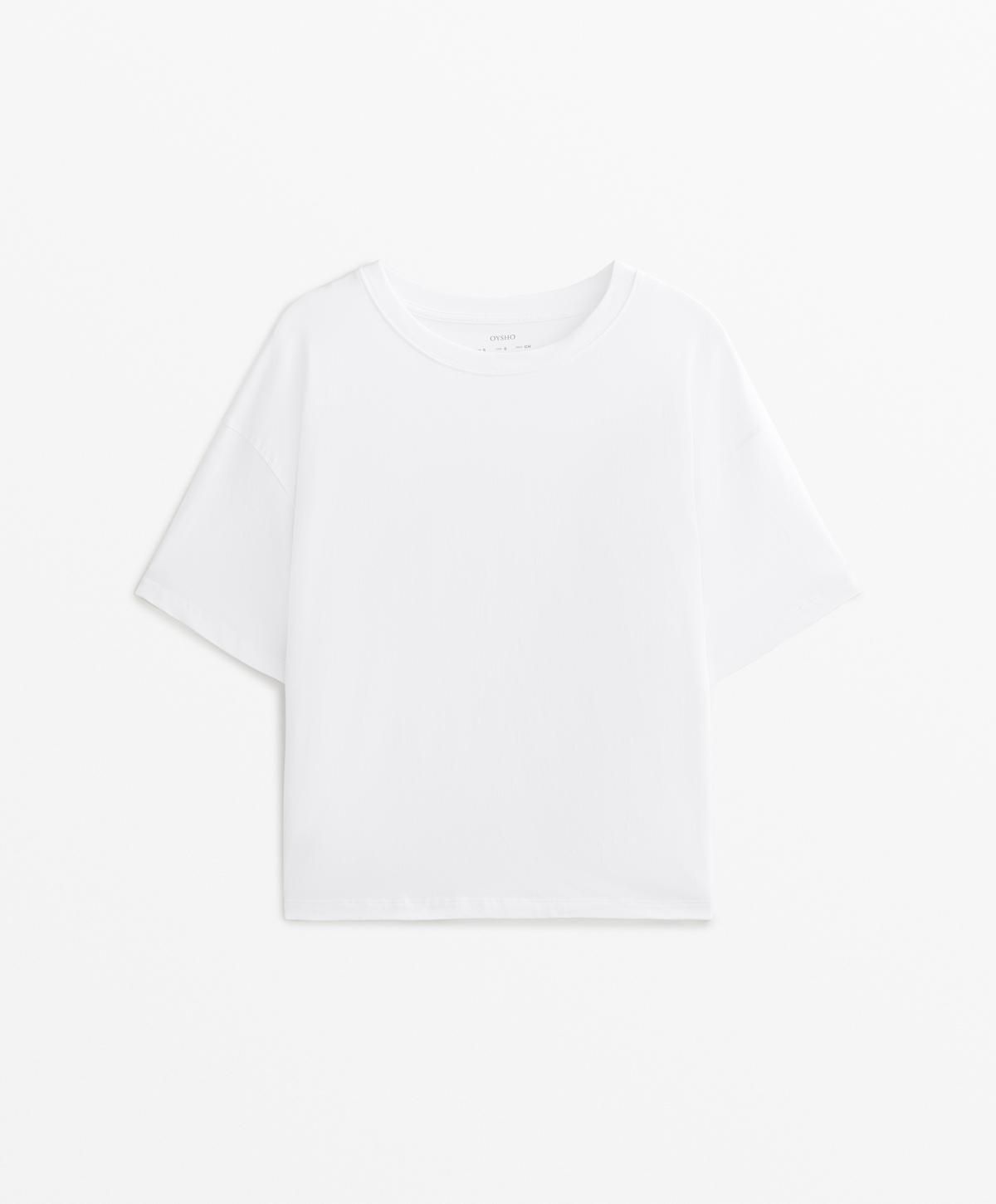 오이쇼 미니멀 박시핏 반팔 코튼 블렌드 티셔츠 0257/169 WHITE - 상품 이미지