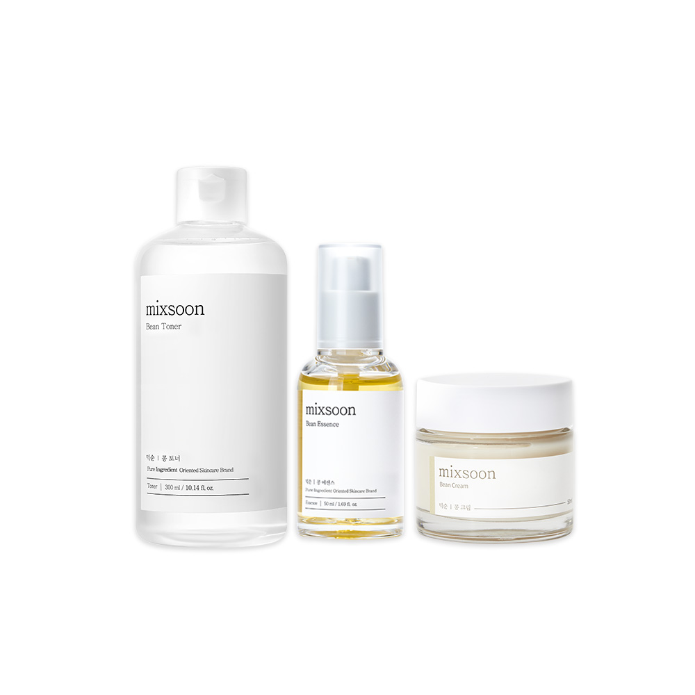 믹순 콩 라인 베스트 3종 세트 (토너 300ml, 에센스 50ml, 크림 50ml) - 메인 이미지