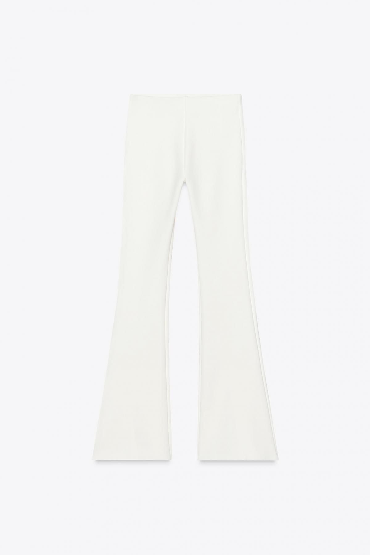 자라 하이웨이스트 스트레치 플레어 슬랙스 팬츠 5584/191 OYSTER-WHITE - 상세 이미지 5