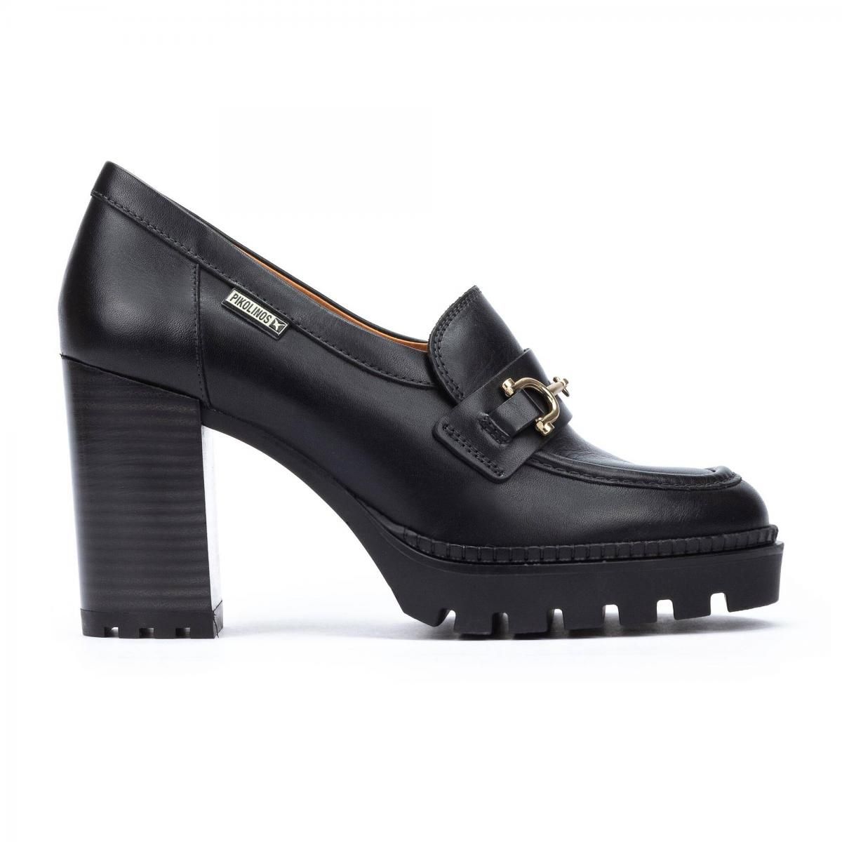 피콜리노스 청키힐 메탈장식 로퍼 펌프스 CERVERA W1J-3887 BLACK - 메인 이미지