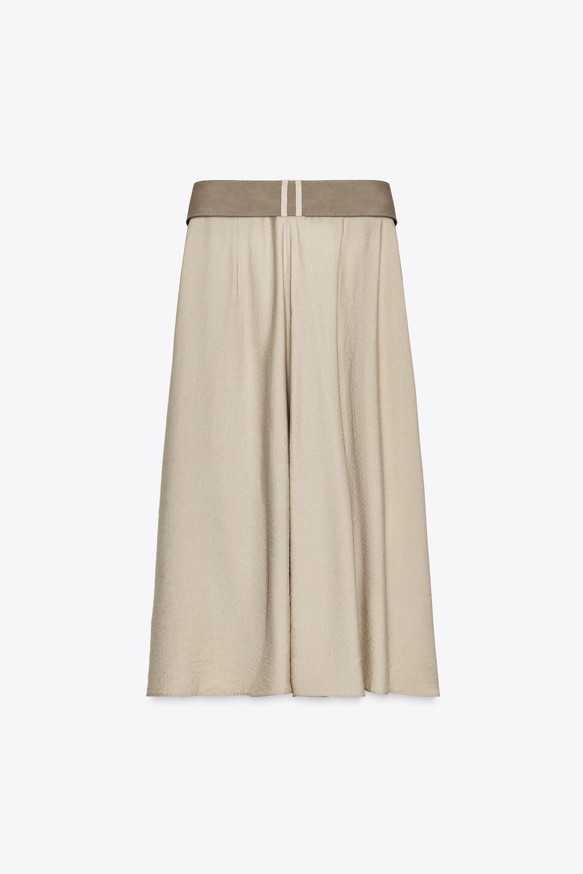 자라 러스틱 레이어드 플레어 롱 스커트 1165/081 LIGHT BEIGE - 상세 이미지 5