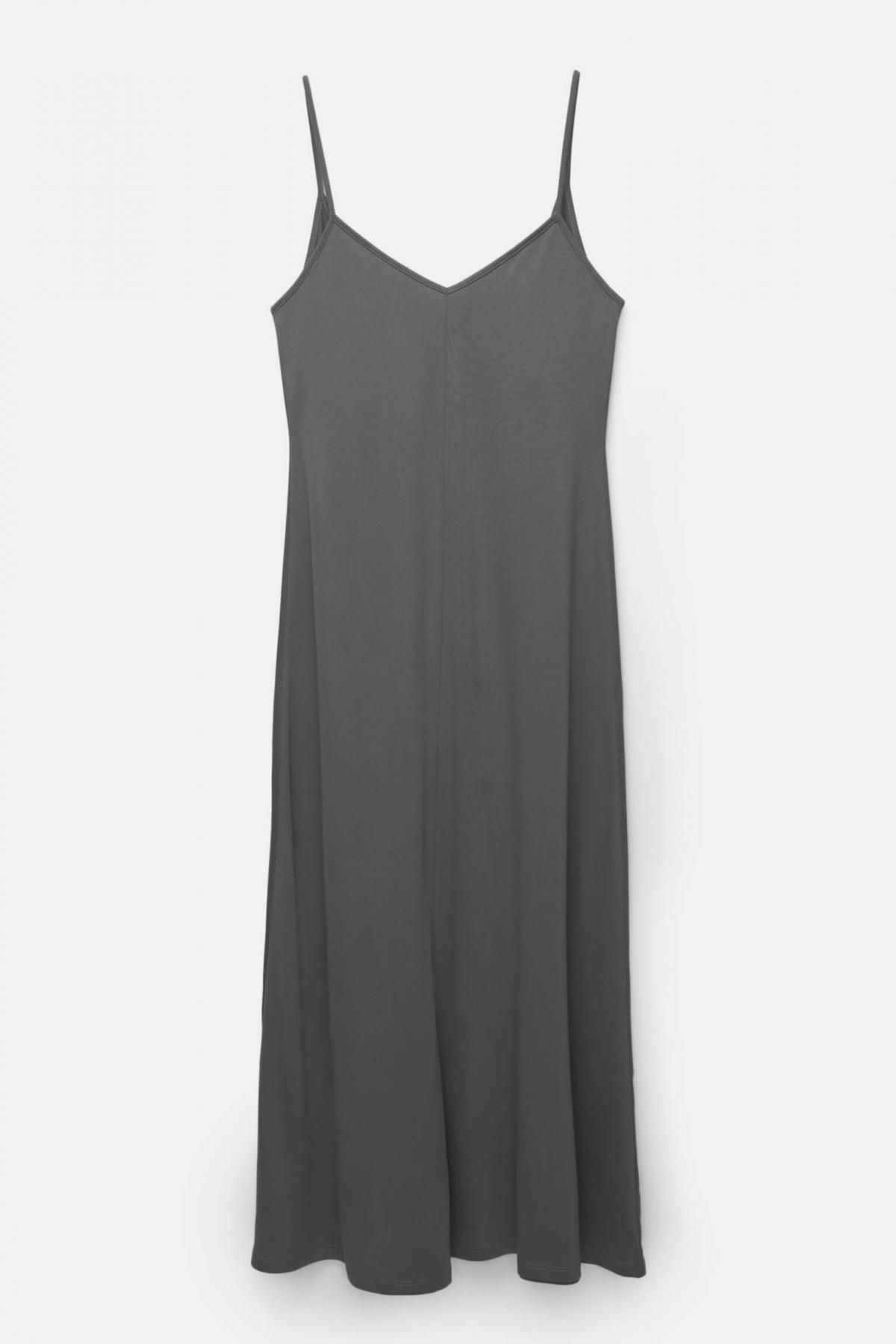 풀앤베어 미니멀 플루이드 스트랩 미디 원피스 7394/319 ANTHRACITE GREY - 상품 이미지