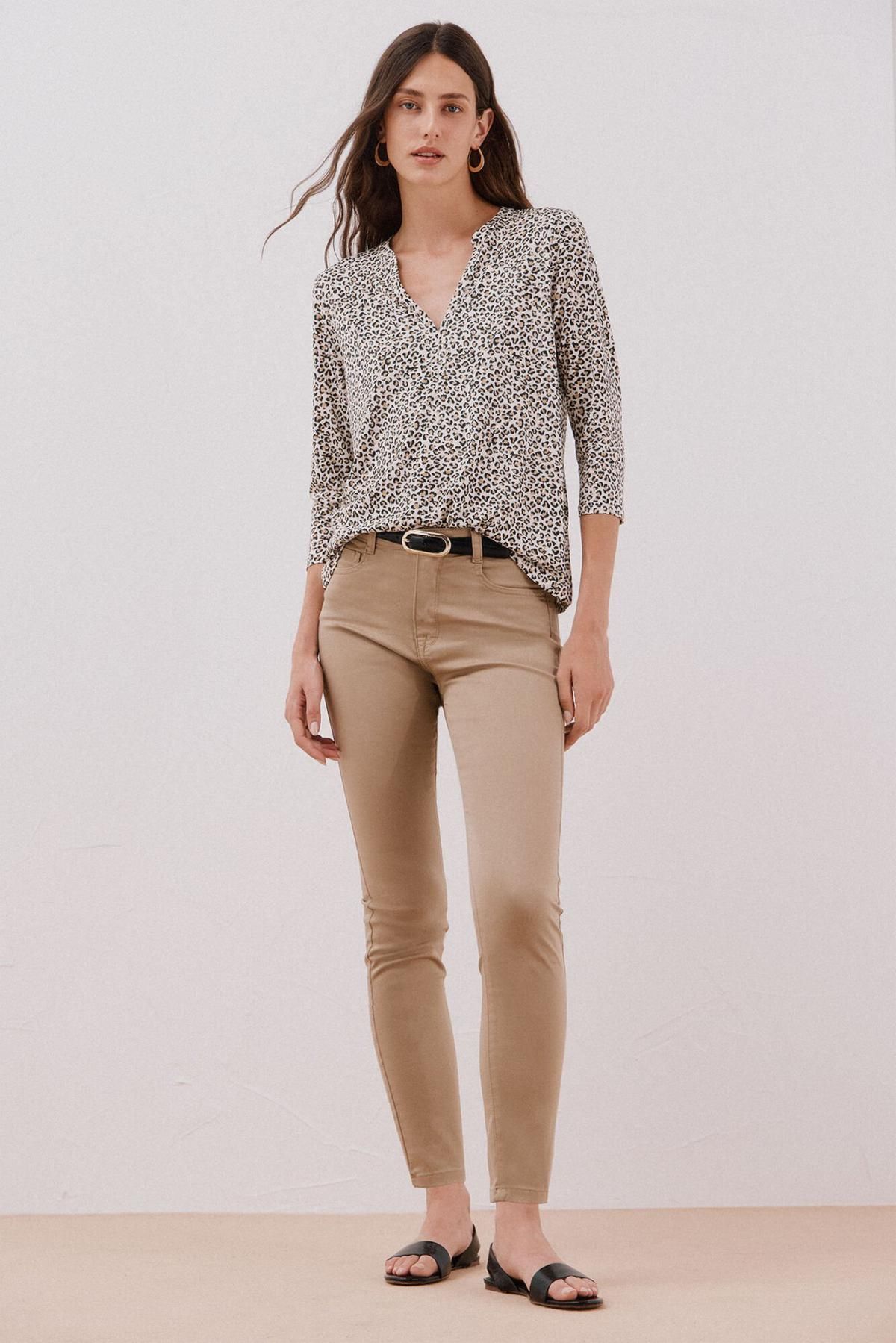 꼬르떼피엘 베이지 스트레치 슬림핏 컬러 팬츠 8122823 BEIGE - 상세 이미지 2