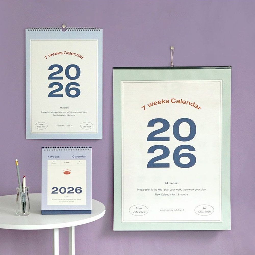 26년 3개월 탁상달력 2026년 스케줄달력 2026 데스크캘린더 아이코닉 이미지 8