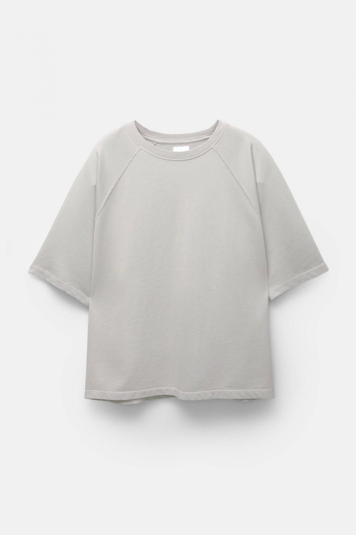 풀앤베어 오버사이즈 래글런 반팔 맨투맨 7560/300 PEARL GREY - 상품 이미지
