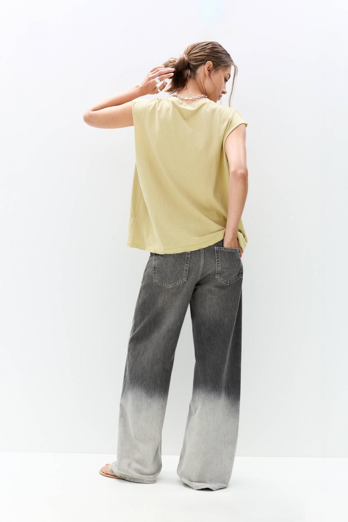 풀앤베어 스누피 그래픽 슬리브리스 캐주얼 베스트 탑 7150/353 GREENISH - 상세 이미지 4