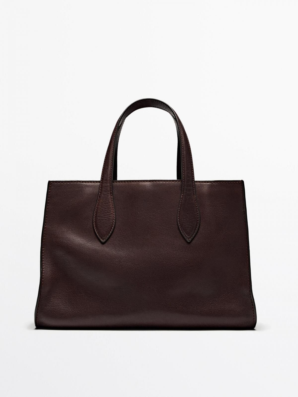 마시모두띠 프리미엄 나파 레더 베이직 토트백 6983/602 REDDISH BROWN - 상세 이미지 4
