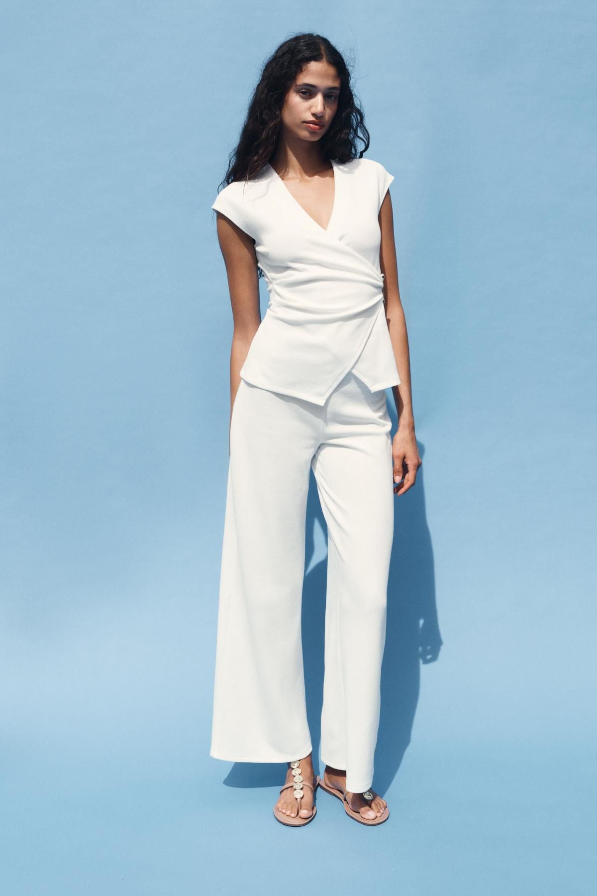 자라 텍스처 클라스프 탑 3644/177 OYSTER-WHITE - 상세 이미지 2