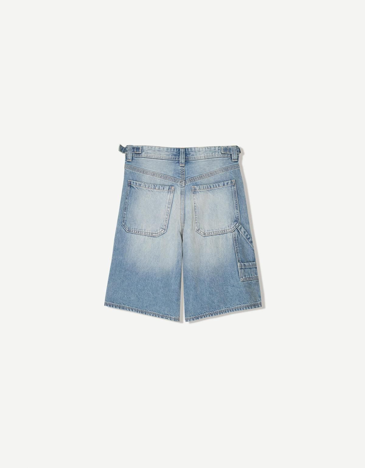 버쉬카 트렌디 벌룬핏 데님 버뮤다 반바지 3196/352 LIGHT BLUE - 상세 이미지 5
