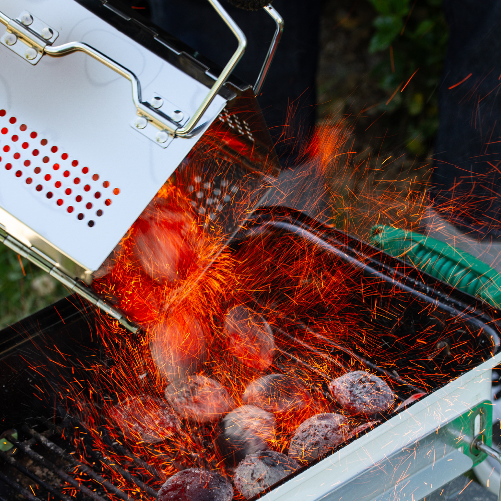 스테츠 접이식 침니 스타터 바베큐 차콜 숯 점화통 캠핑 숯불