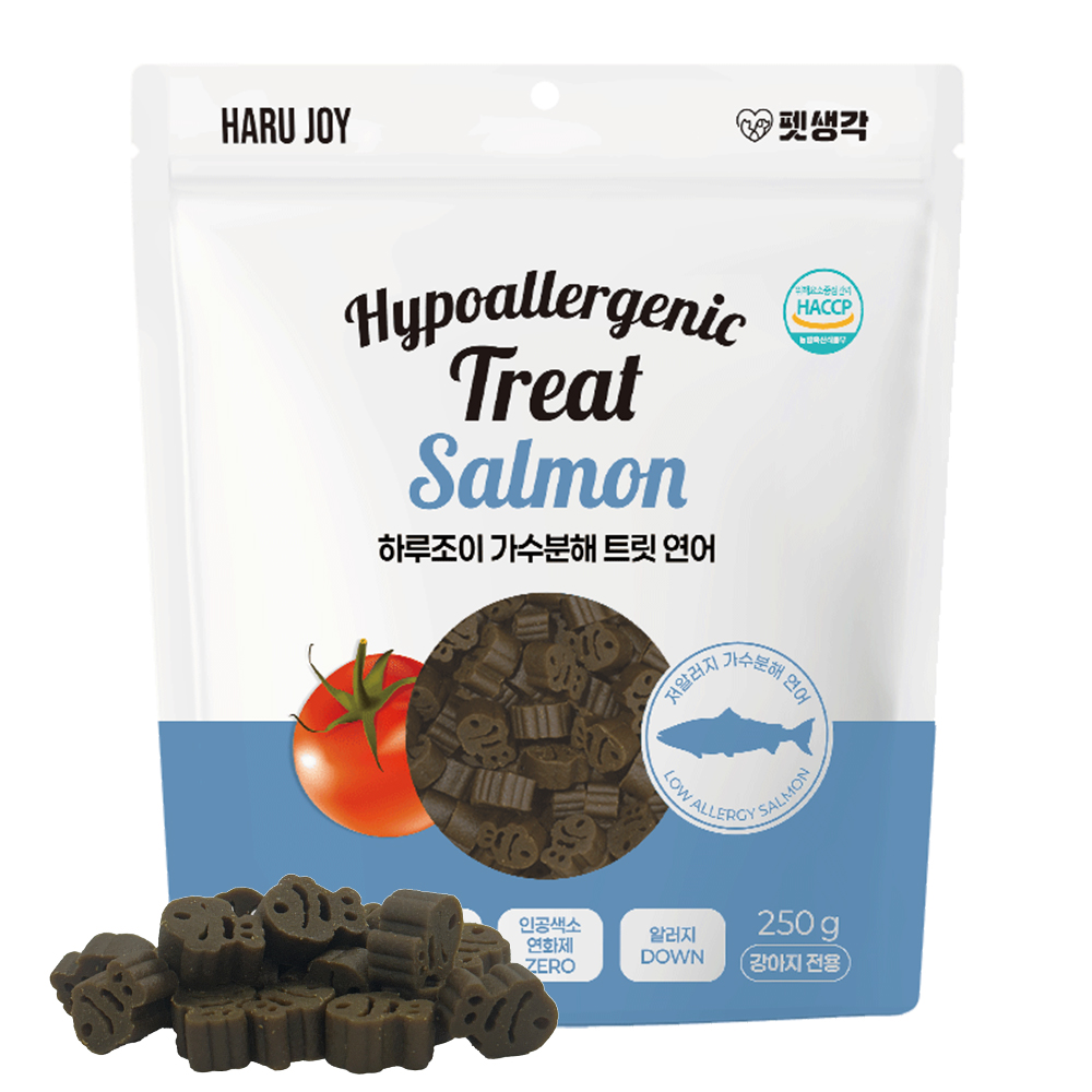 펫생각 연어 가수분해 강아지 간식 미니트릿 알러지 노즈워크 다이어트 훈련 250g, 1개 - 상품 이미지