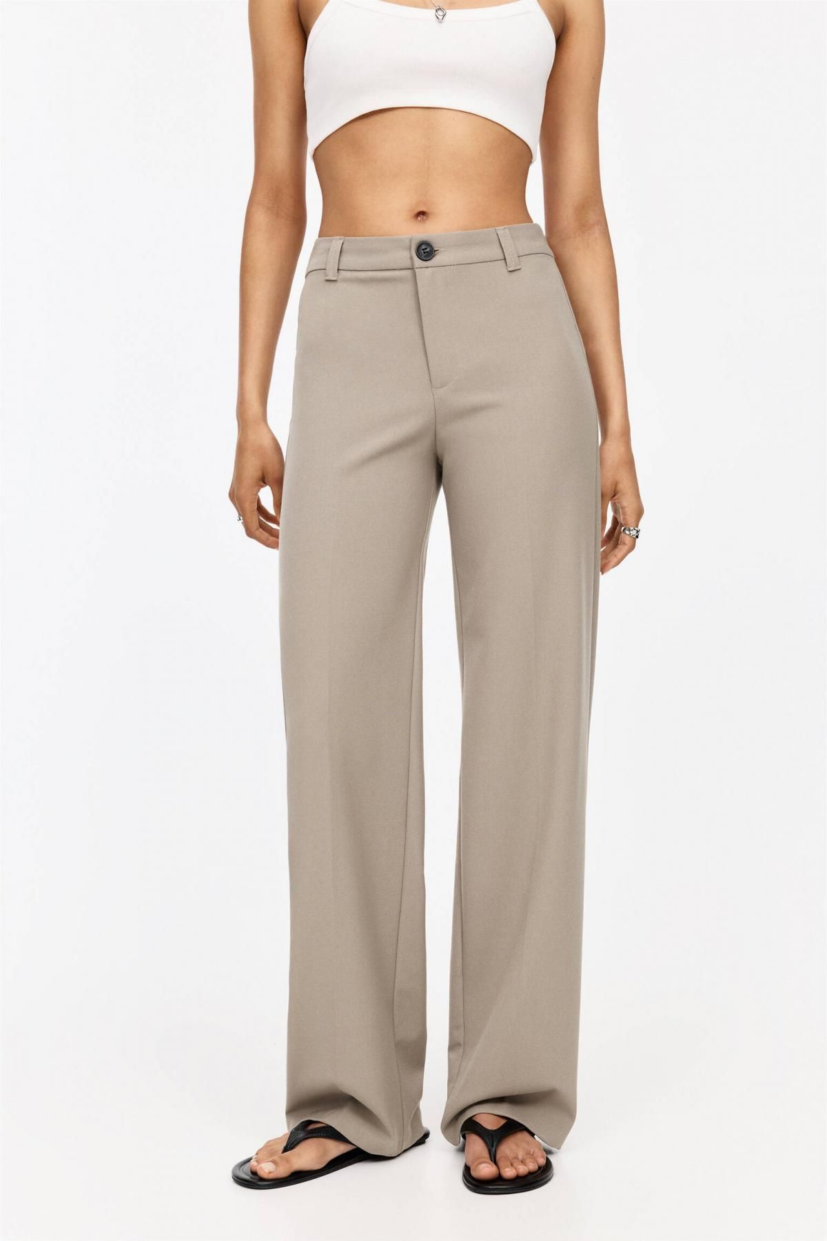 풀앤베어 테크니컬 스트레이트 슬랙스 팬츠 3680/349 PALE BROWN - 상품 이미지