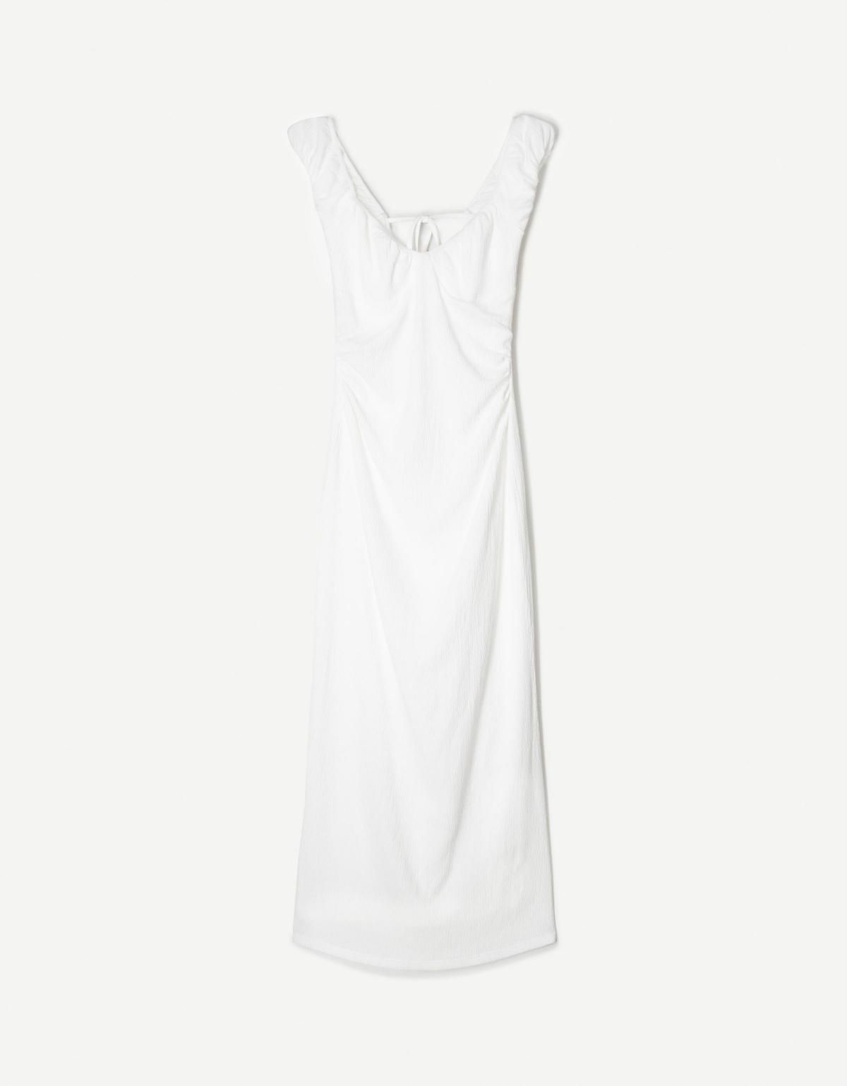 버쉬카 화이트 미디 원피스 0558/727 OFF WHITE - 상품 이미지