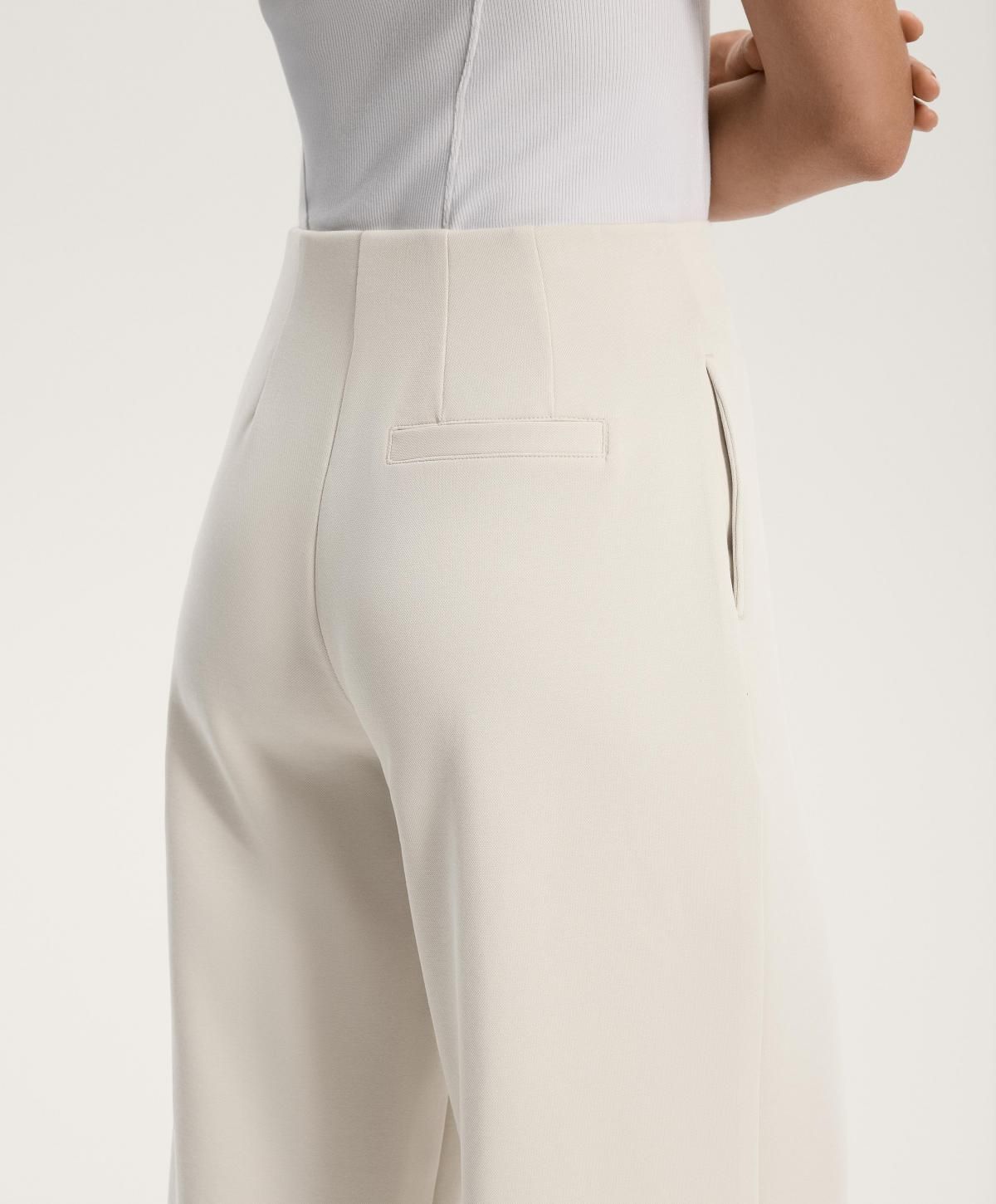 오이쇼 코튼 슈퍼 하이라이즈 와이드 피케 팬츠 3376/732 PALEMINK - 상세 이미지 3