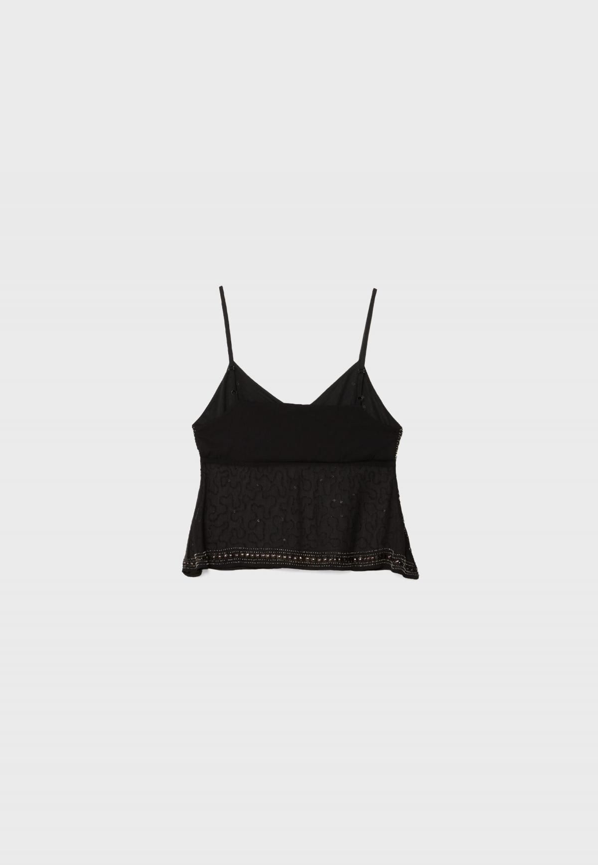 스트라디바리우스 비즈자수 스트랩 민소매탑 8158/734 BLACK - 상세 이미지 2