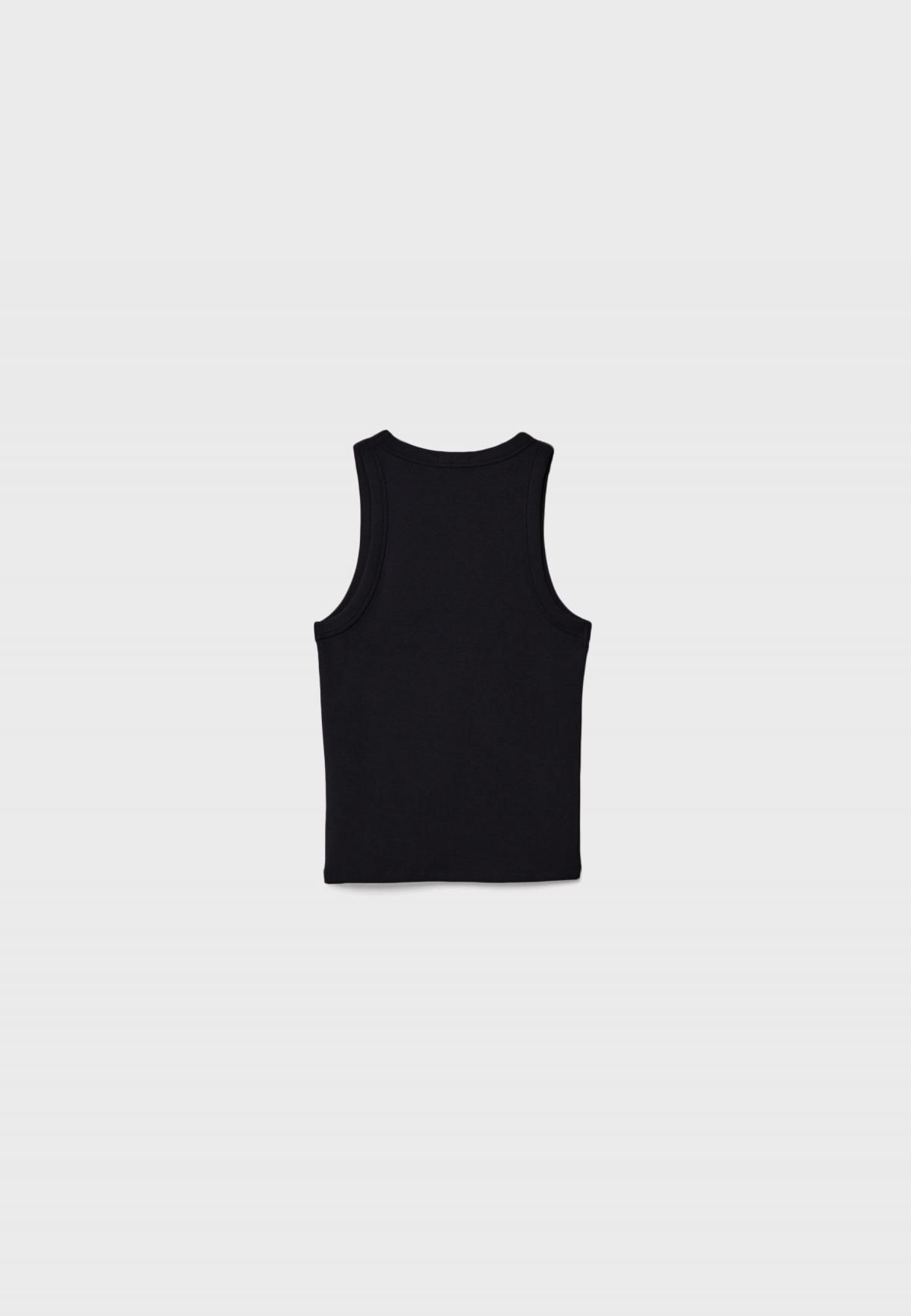 스트라디바리우스 베이직 슬리브리스 테크니컬 라운드넥 민소매 티셔츠 2550/593 BLACK - 상세 이미지 2