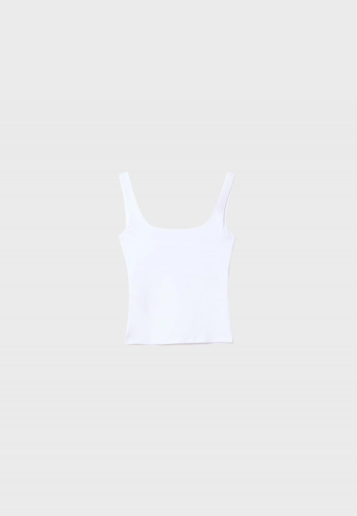 스트라디바리우스 베이직 스퀘어넥 민소매 탑 8044/655 WHITE - 상세 이미지 3