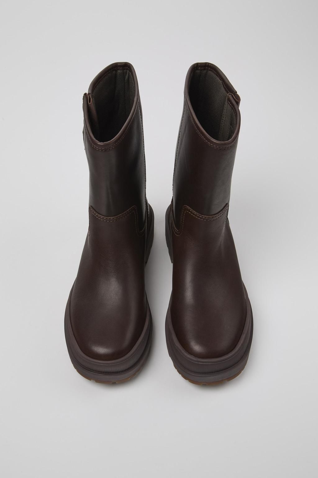 캠퍼 테크니컬 브라운 레더 앵클부츠 Brutus Trek K400783-002 BROWN - 상세 이미지 4