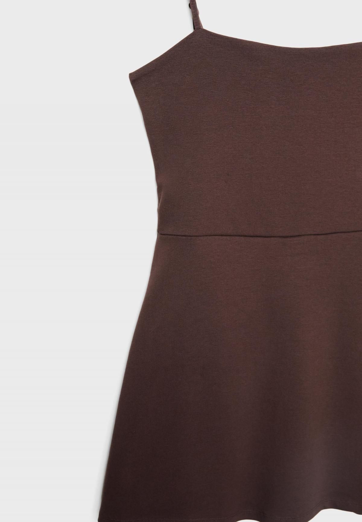 스트라디바리우스 모던 스트랩 미니 원피스 7696/667 BROWN - 상세 이미지 3