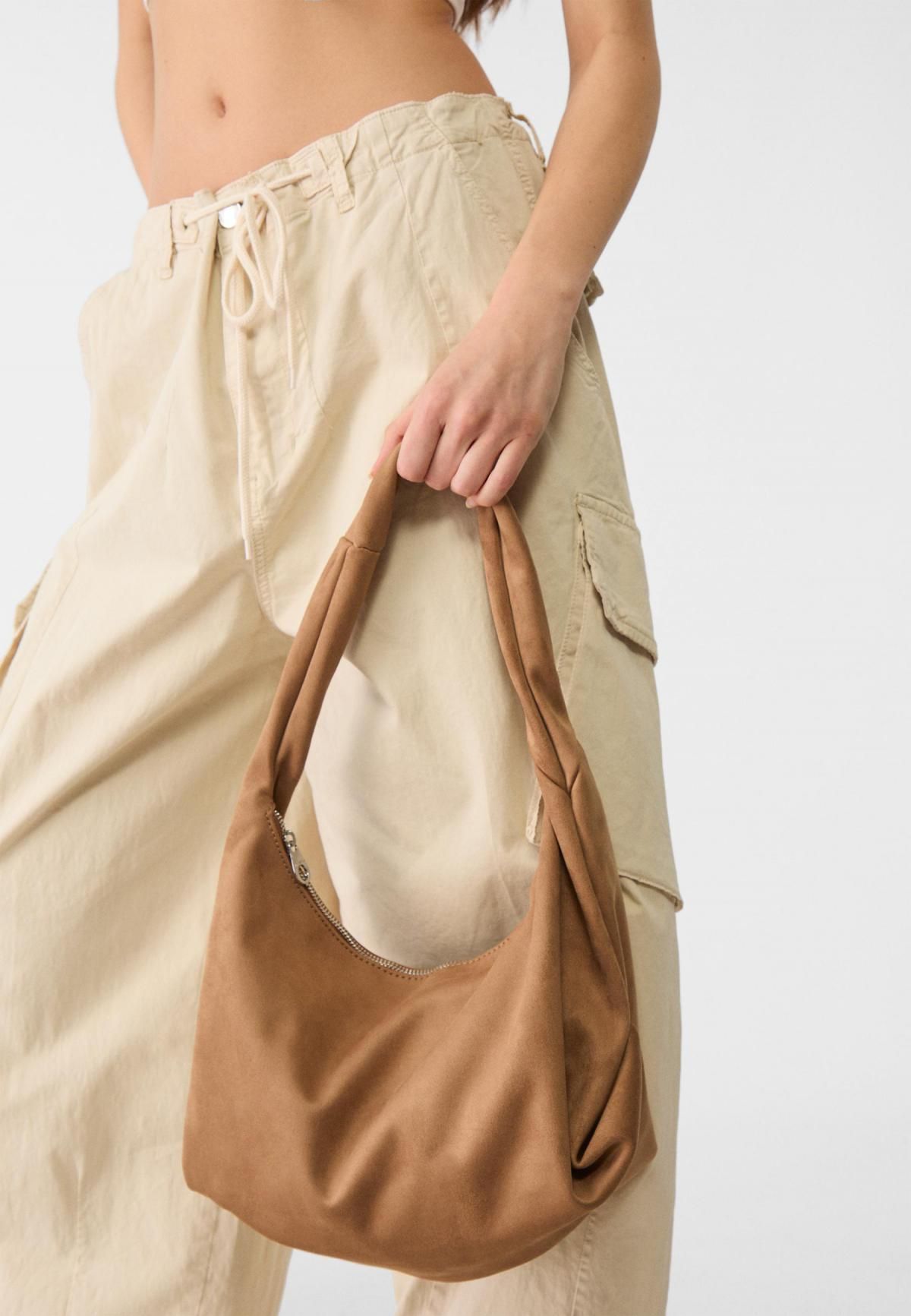 스트라디바리우스 스트랩디테일 소프트 베이직 숄더백 0986/801 BEIGE - 상세 이미지 3