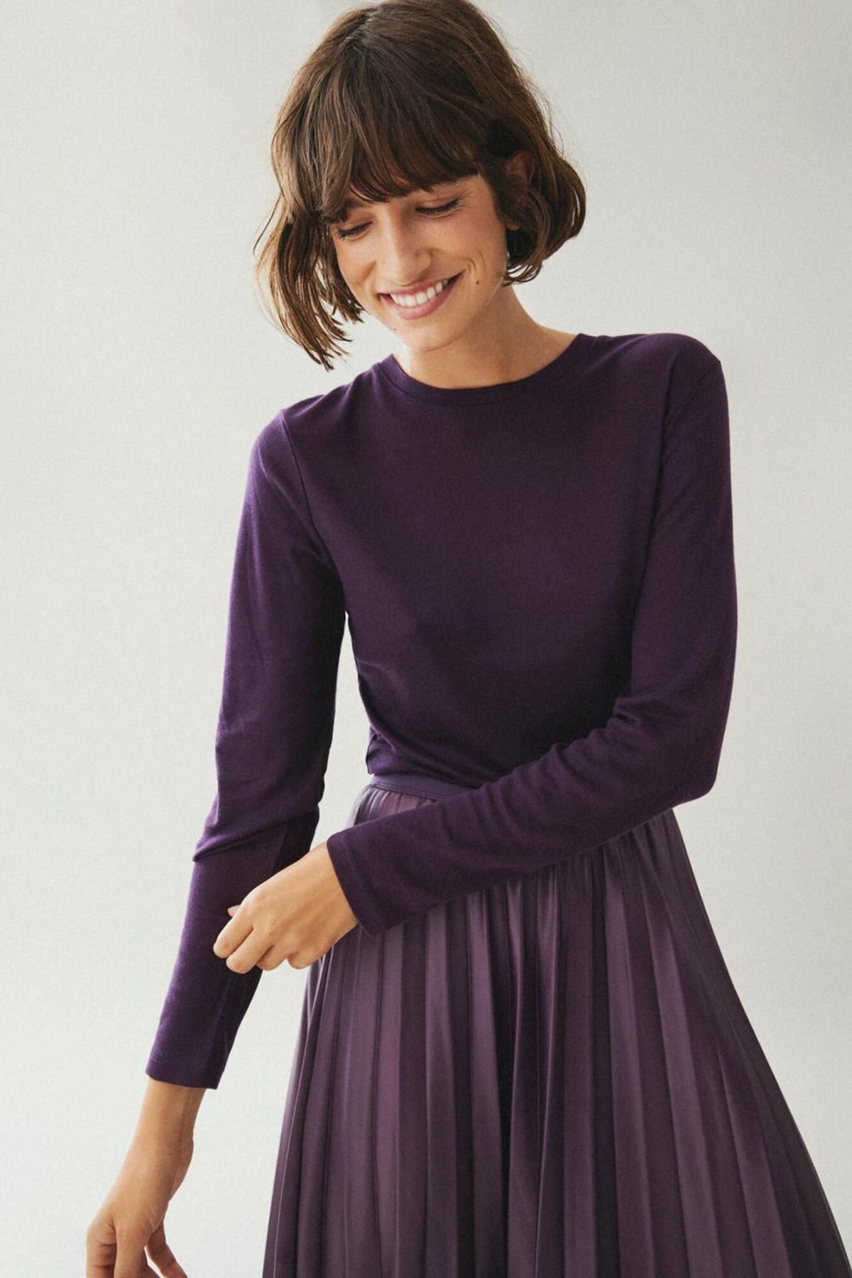빌라 테크니컬 보온성 긴팔 라운드넥 티셔츠 5880022 MORADO - 상세 이미지 4