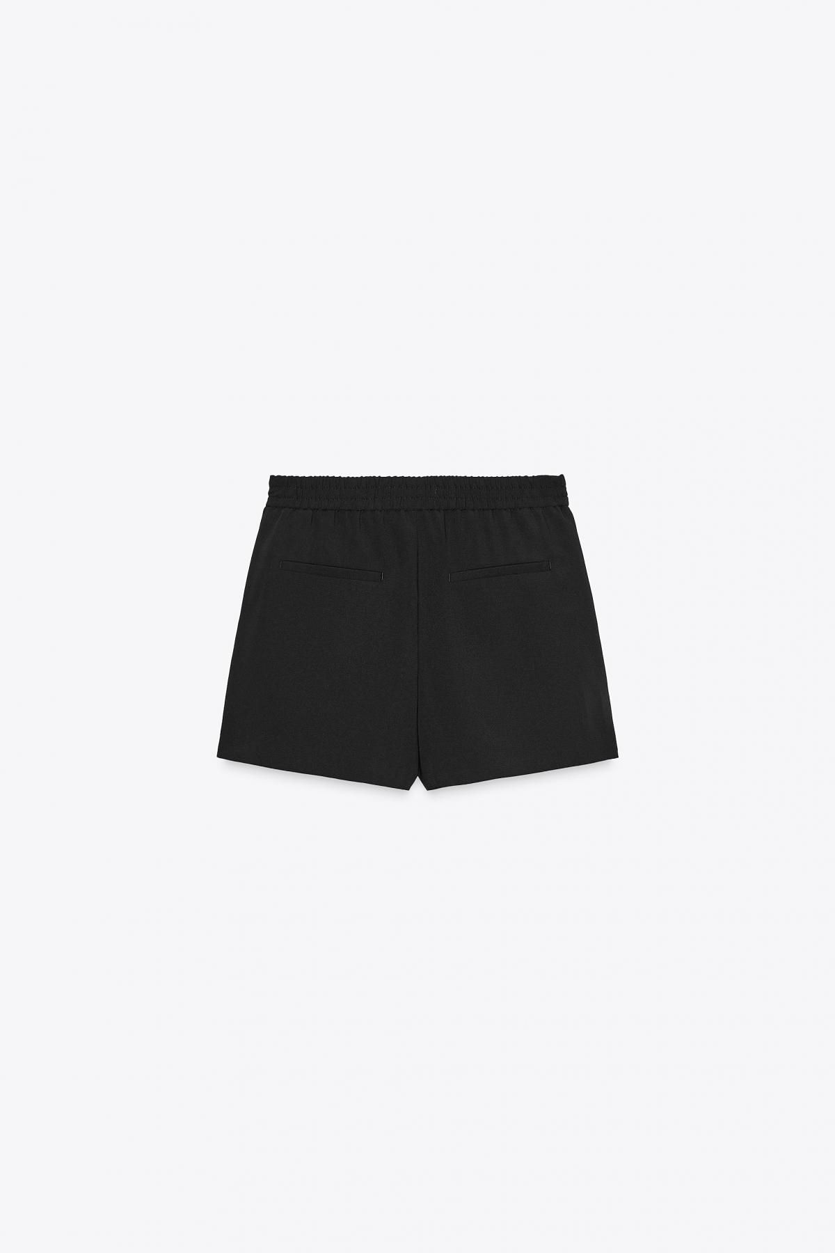 자라 하이웨이스트 밴딩 반바지 8149/057 BLACK - 상세 이미지 5