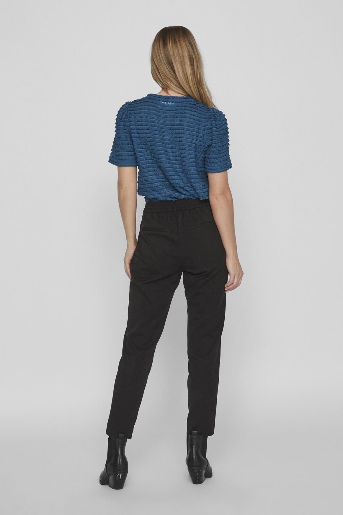 빌라 슬림핏 하이웨이스트 밴딩 슬랙스 팬츠 6398172 NEGRO - 상세 이미지 3