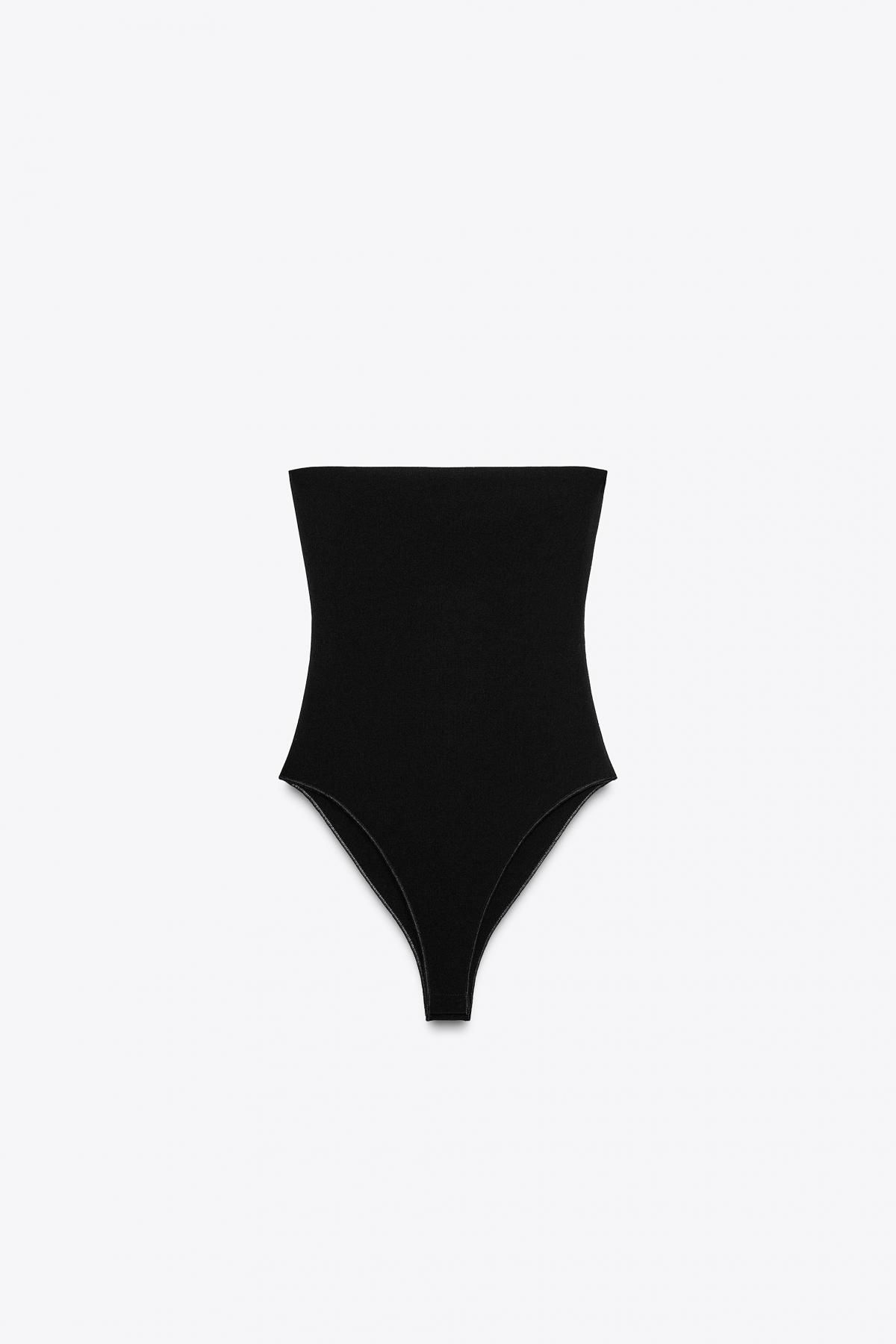 자라 슬림핏 스트레치 오프숄더 바디수트 5584/185 BLACK - 메인 이미지