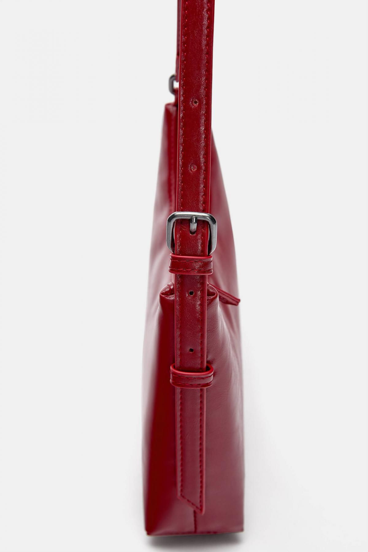 풀앤베어 레드 버클 포인트 베이직 숄더백 4016/640 RED - 상세 이미지 5
