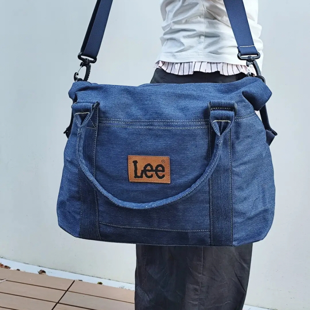 Lee 데일리 핸드백 크로스백 진청 LE230039M 이미지 6