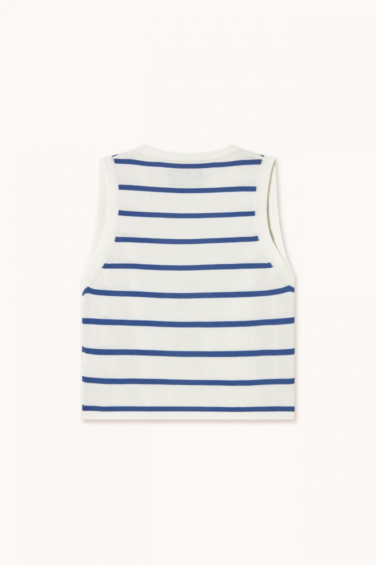 타이니코튼 마린 스트라이프 레이스업 니트 베스트 SS25-764R75 ONE COLOR - 상세 이미지 3