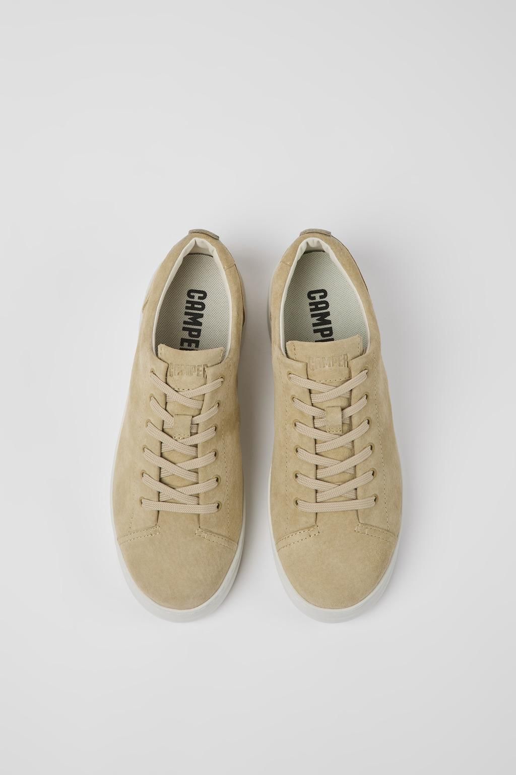 캠퍼 플랫폼 베이지 누벅 여성스니커즈 러너업 K200508-056 BEIGE - 상세 이미지 4