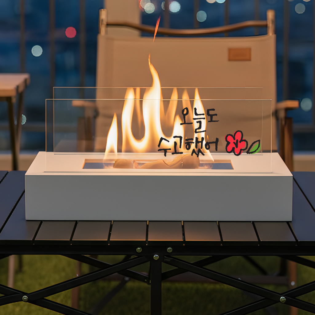 실내 불멍 화로대 캠핑 감성 조명 난로 주문제작 선물 - 상세 이미지 2