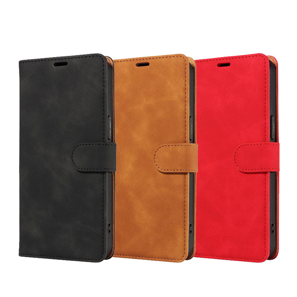 르메이어 가죽 카드수납 폴리오 지갑형 케이스 레드, 갤럭시 퀀텀6 - 상세 이미지 5