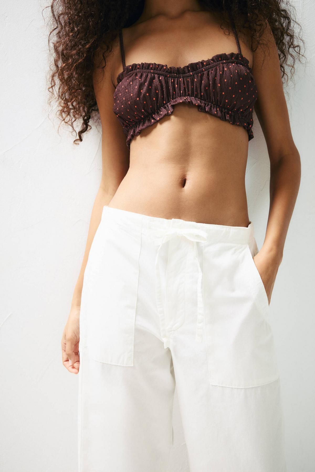 풀앤베어 코튼 와이드 배기 팬츠 7675/315 WHITE - 상세 이미지 5