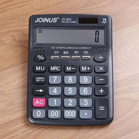 MUM 재무계산기 14자리 대형 태양광 전자계산기