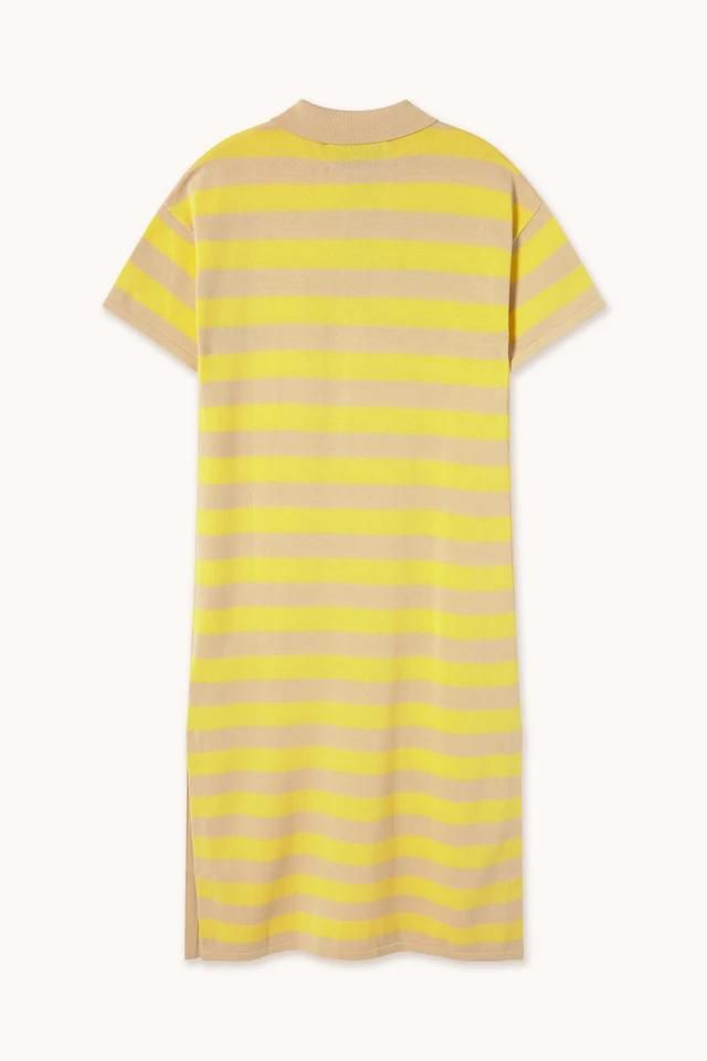 타이니코튼 스트라이프 카라 미디 니트 원피스 SS25-762R74 VAINILLA/AMARILLO - 상세 이미지 2