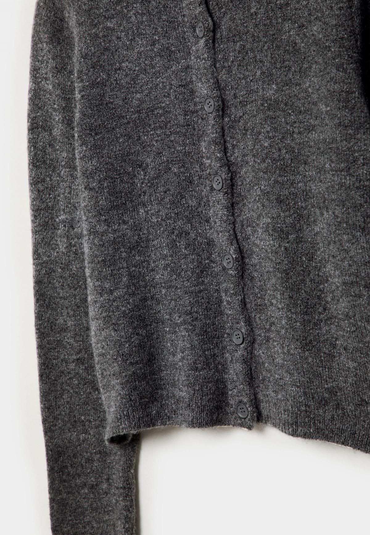스트라디바리우스 라운드넥 니트 버튼업 베이직 가디건 8559/876 DARK GREY - 상세 이미지 3