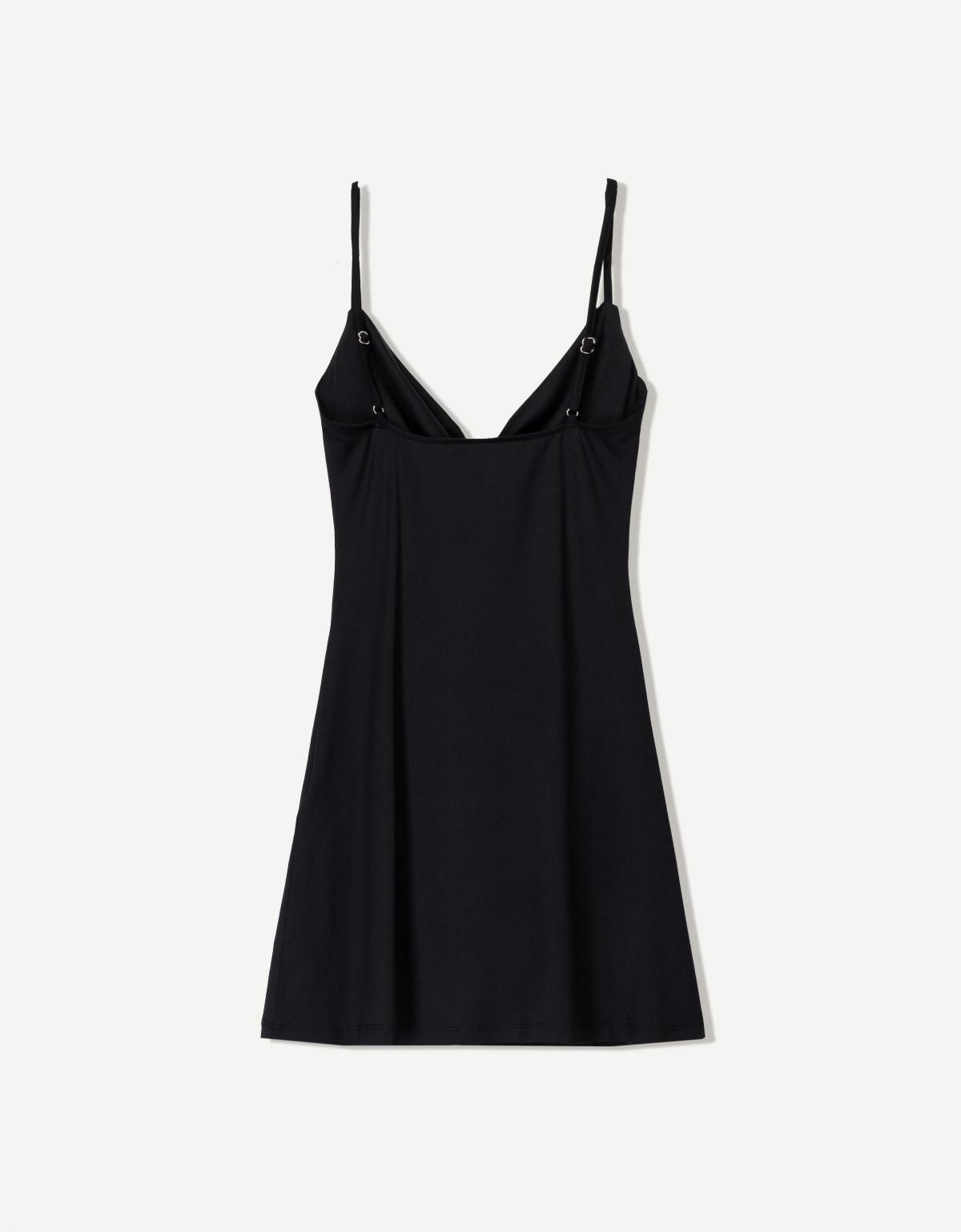 버쉬카 카울 네크라인 미니 원피스 0544/360 BLACK - 상세 이미지 5