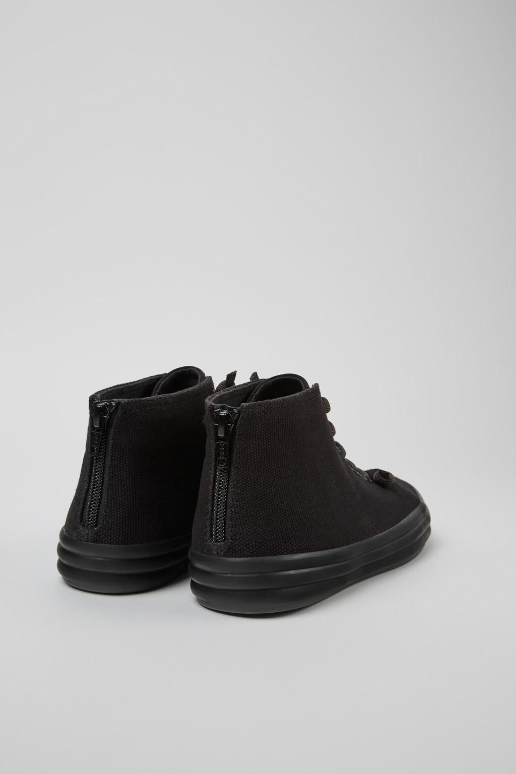 캠퍼 블랙 리사이클 코튼 로우탑 스니커즈 Hoops K400163-008 BLACK - 상세 이미지 3