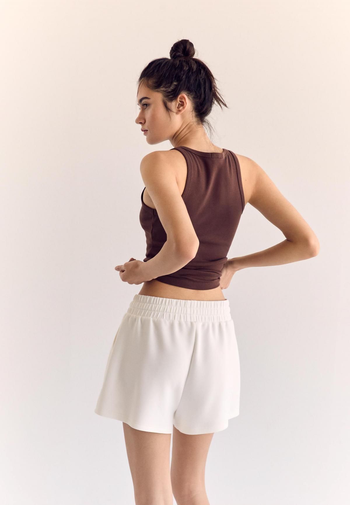 스트라디바리우스 소프트터치 이지웨어 밴딩 심플 심라인 반바지 8650/313 WHITE - 상세 이미지 4