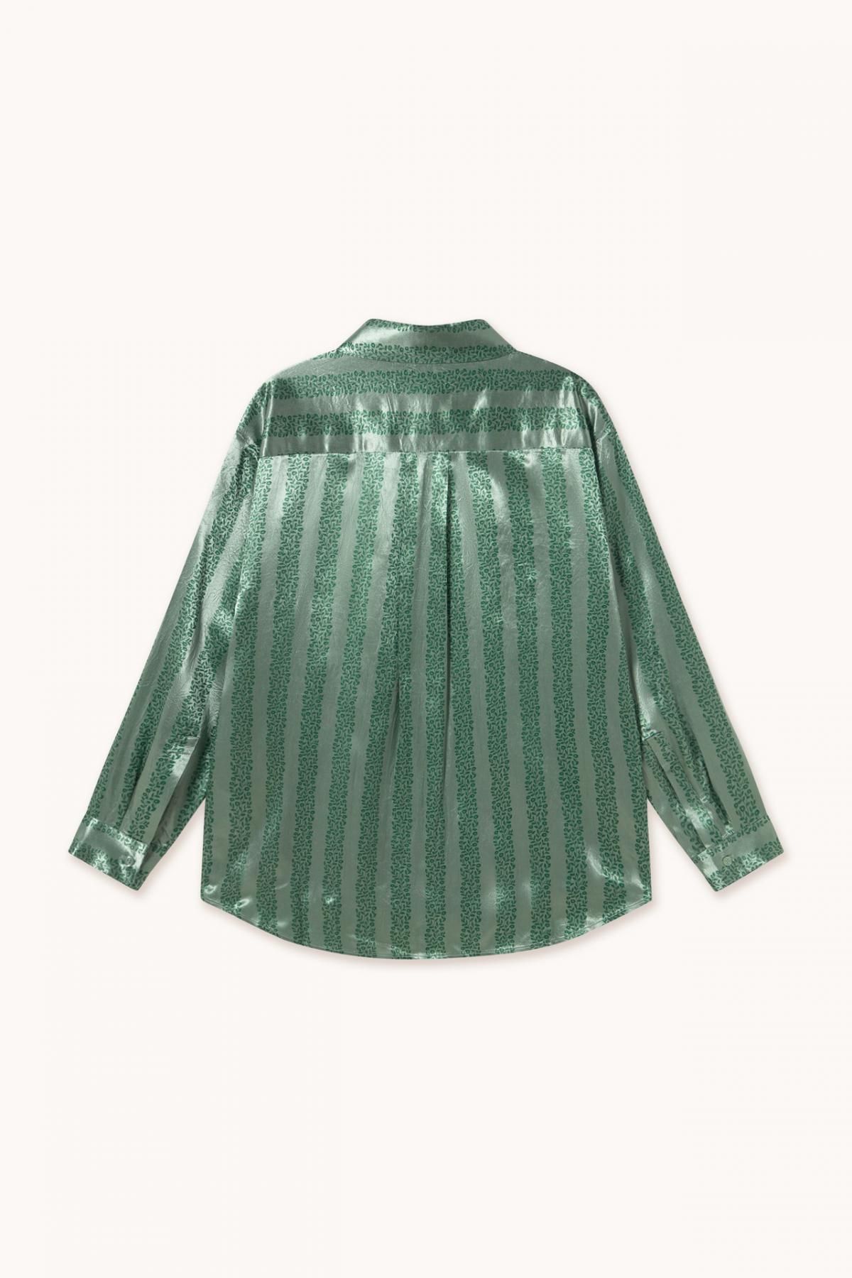 타이니코튼 샤이니 새틴 스트라이프 긴팔 셔츠 CAMISA FLOWERS SS25-697R22 ONE COLOR - 상세 이미지 5