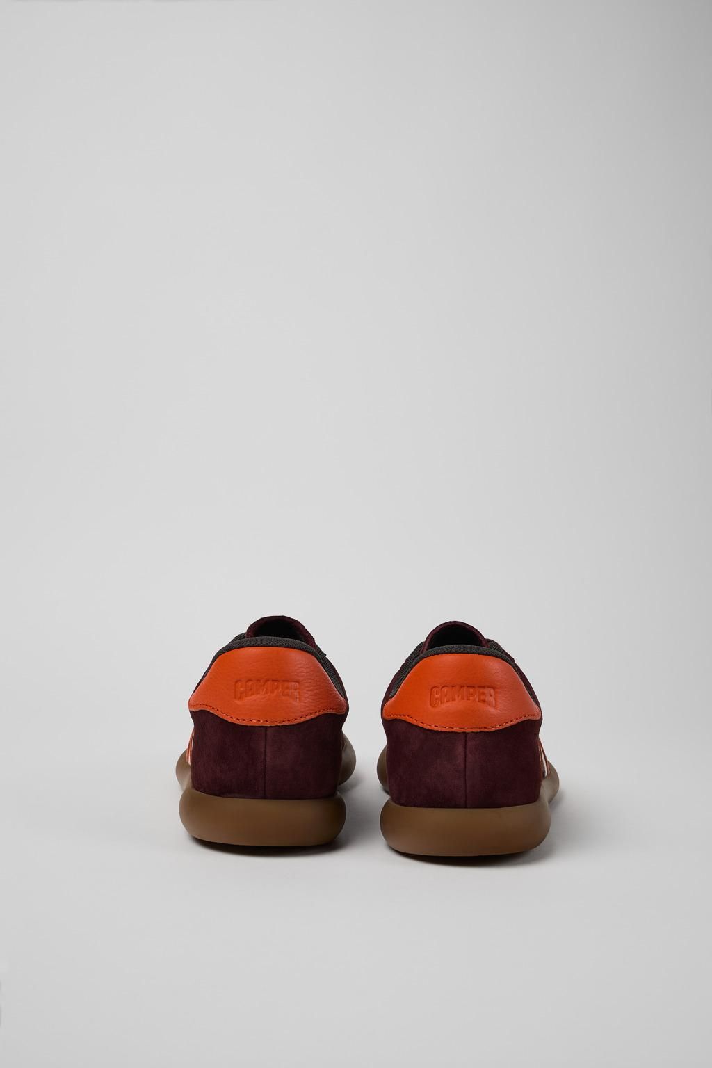 캠퍼 버건디 테크니컬 레더 스니커즈 Pelotas Soller K201608-007 BURGUNDY - 상세 이미지 3