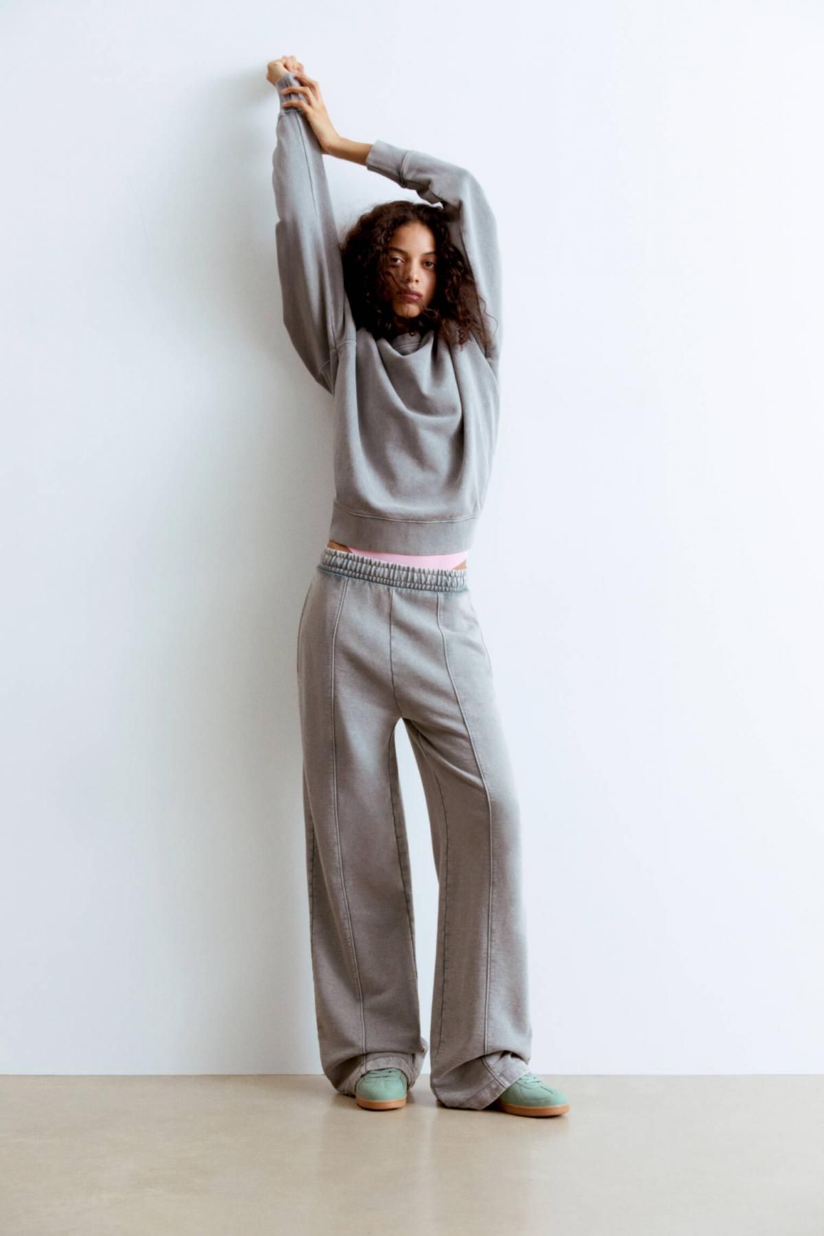 풀앤베어 스트레이트핏 웨이스트 밴딩 트랙팬츠 3680/385 GREY - 상세 이미지 2