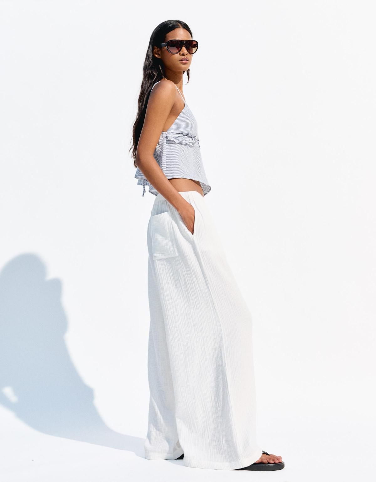 버쉬카 와이드 렉 러스틱 팬츠 0104/207 WHITE - 상세 이미지 2