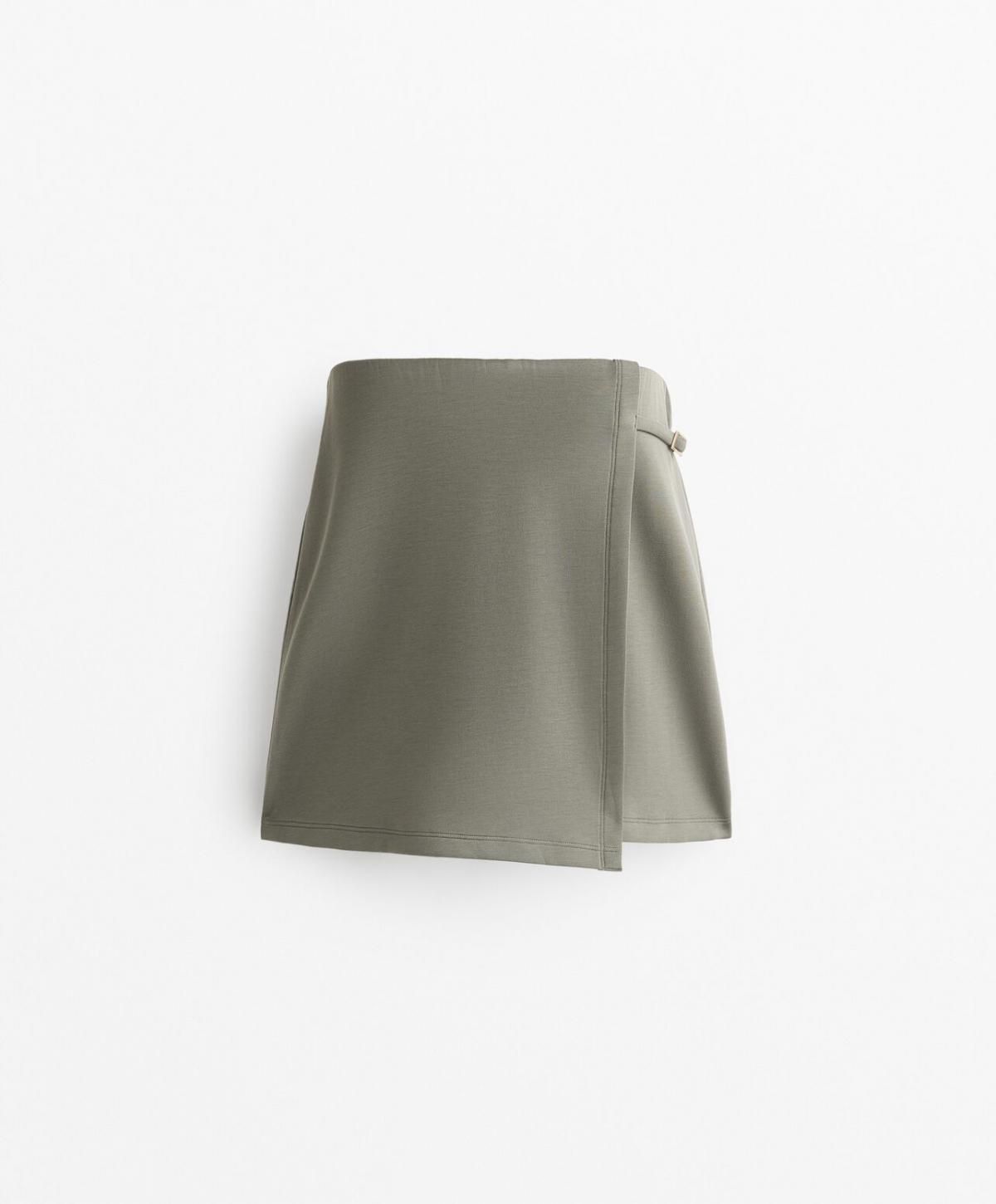 오이쇼 모달소프트 터치 웨이스트 버클 스커트팬츠 3553/791 MIDKHAKI - 상품 이미지
