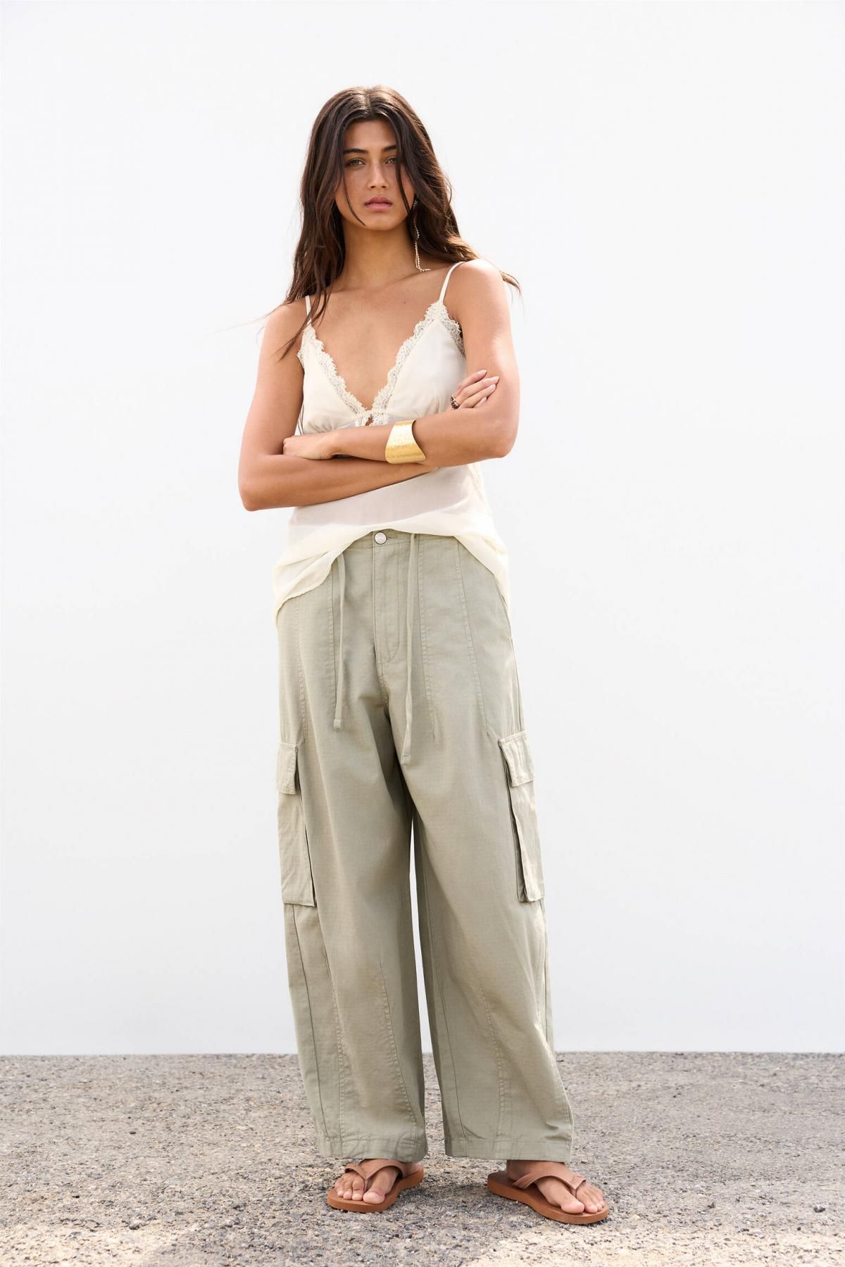 풀앤베어 테크니컬 벌룬핏 카고 팬츠 7675/305 PALE KHAKI - 상세 이미지 3