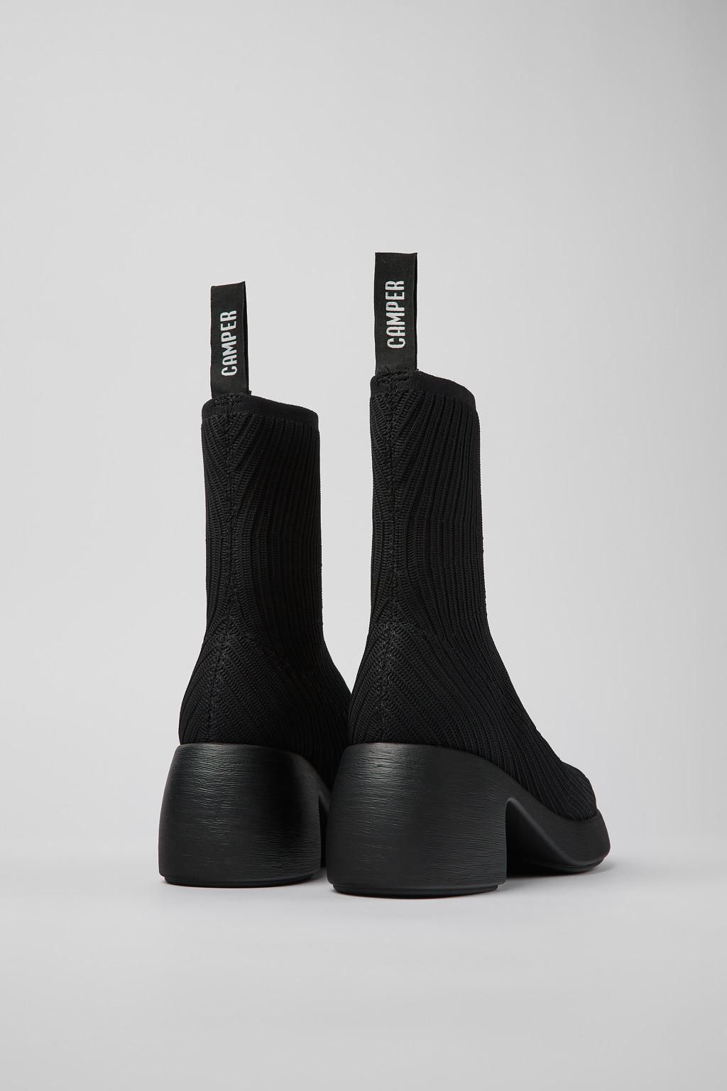캠퍼 친환경 니트 청키힐 블랙 여성 부티 K400744-001 BLACK - 상세 이미지 3