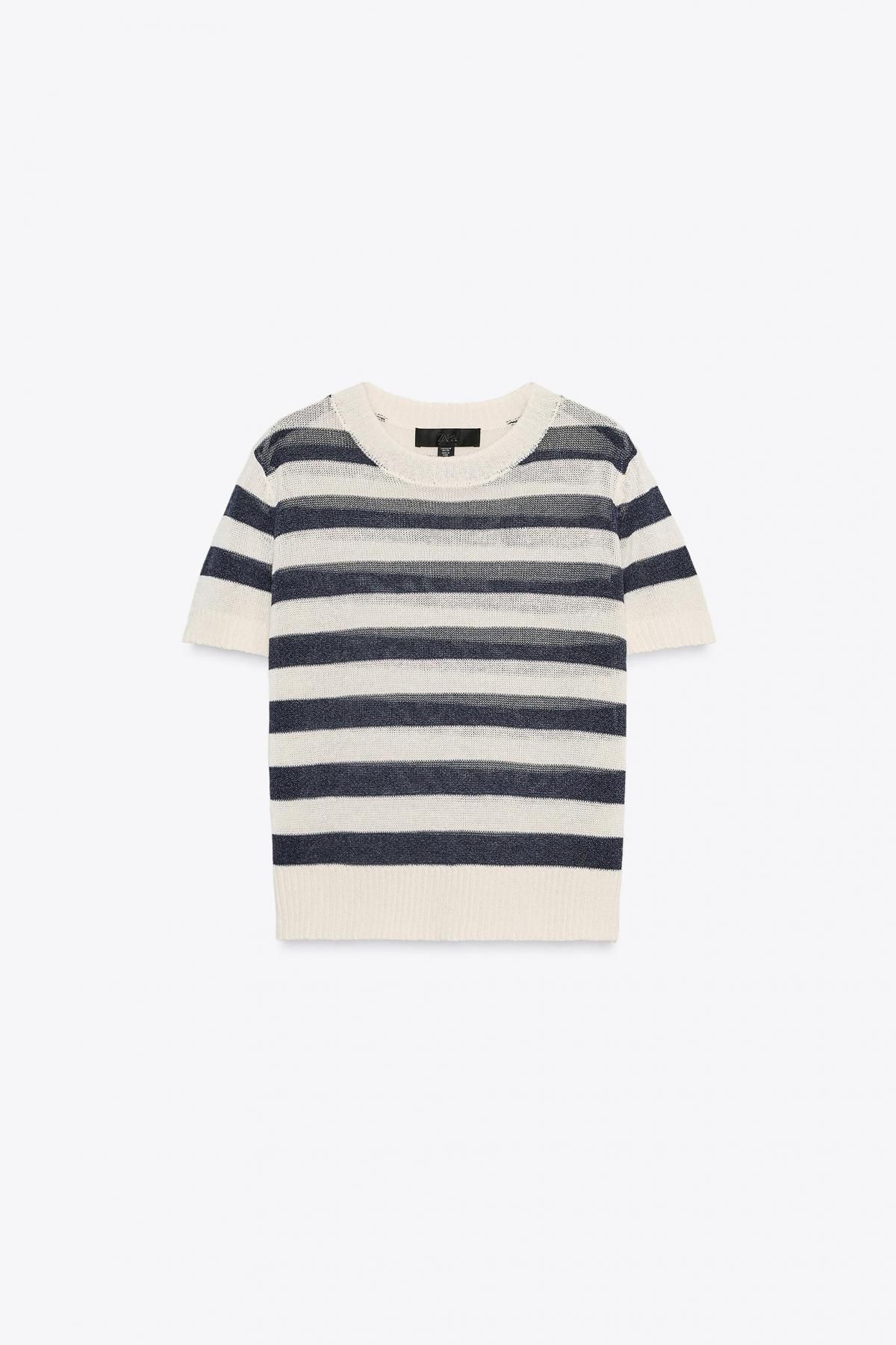 자라 스트라이프 니트 탑 2142/079 STRIPED - 상품 이미지